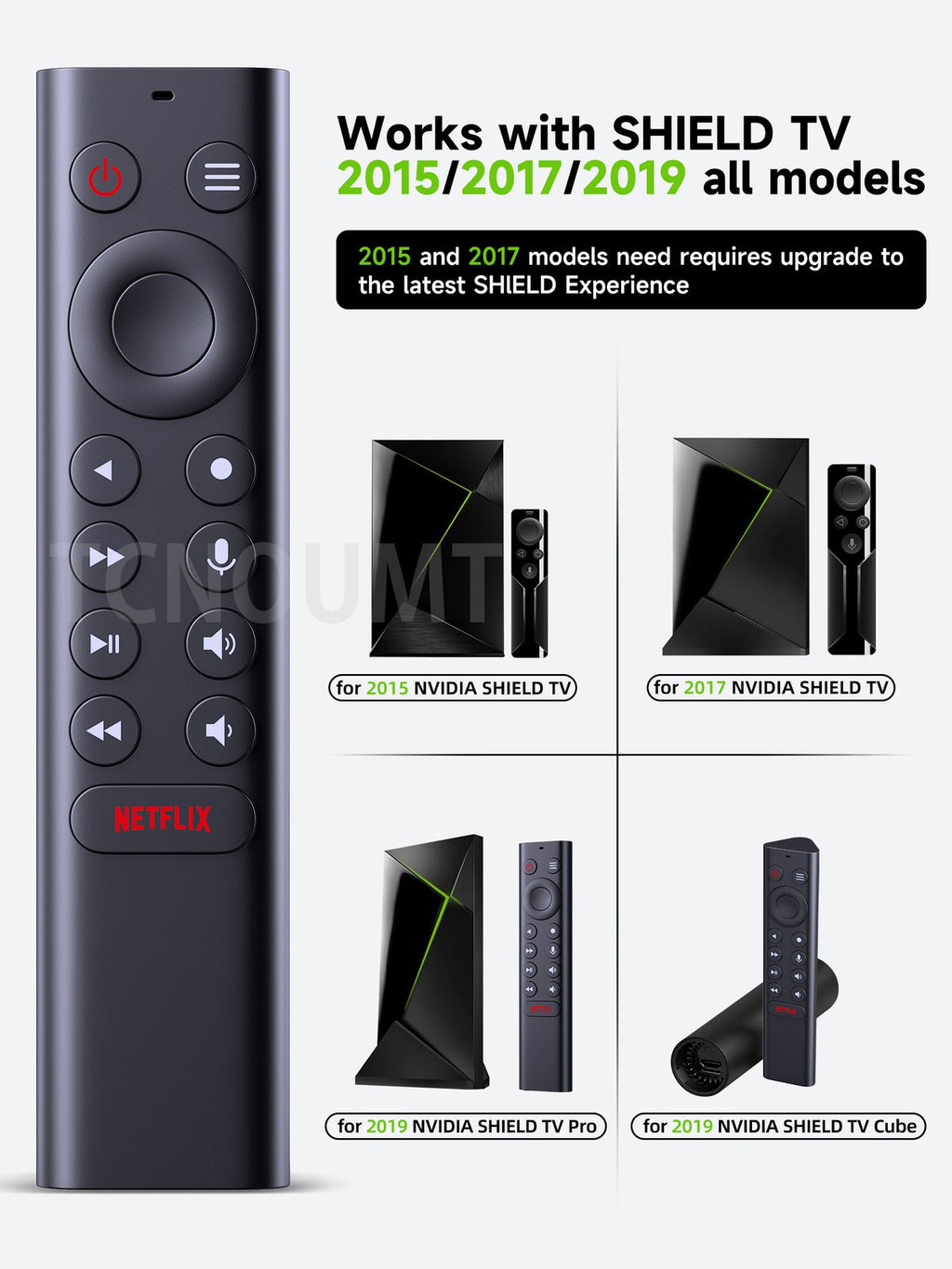 P3700 Voice Remote Control For Nvidia Shield TV 2015 2017 2019 with Backlight