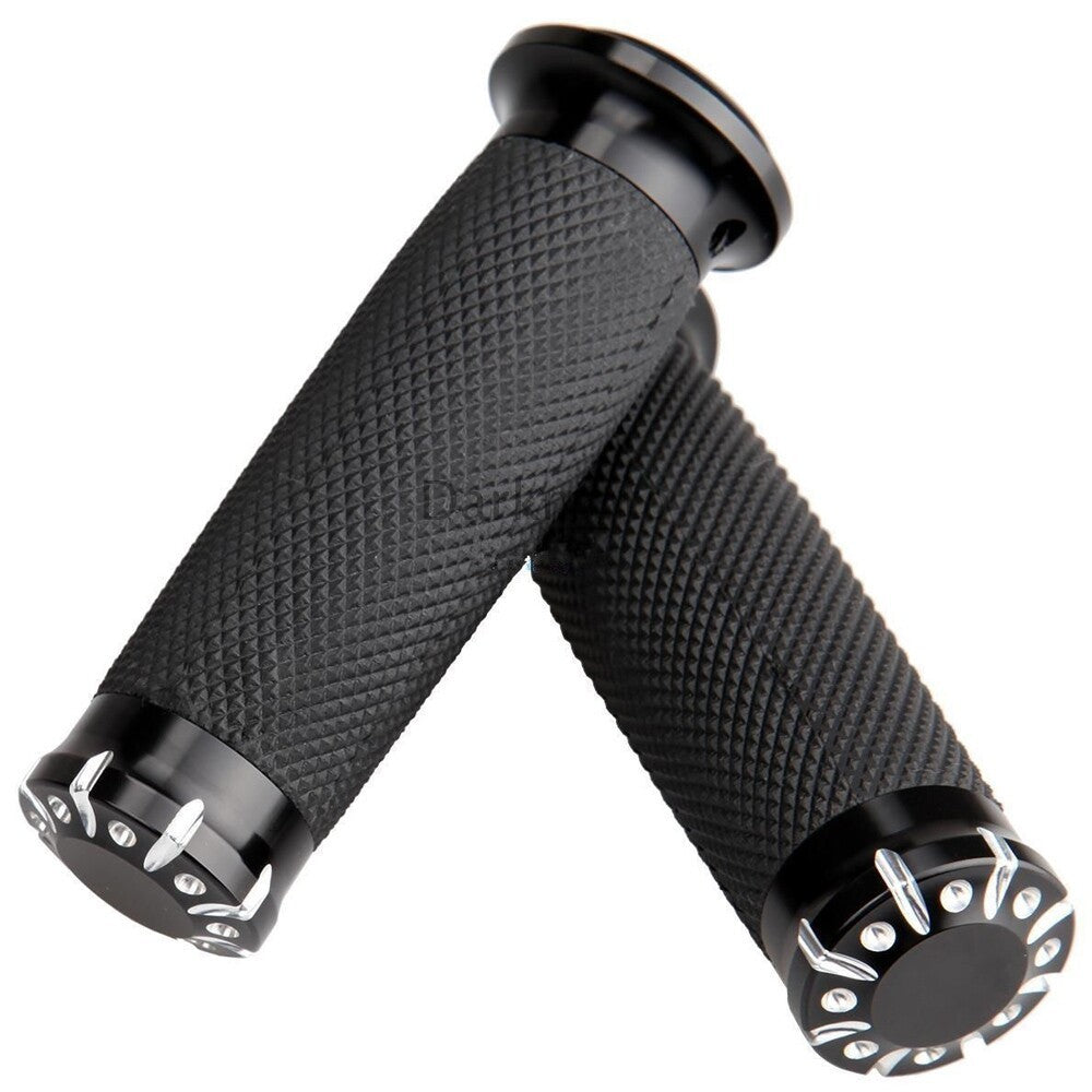 1" Motorcycle Handle Bar Hand Grips For Harley Davidson Heritage Softail Classic