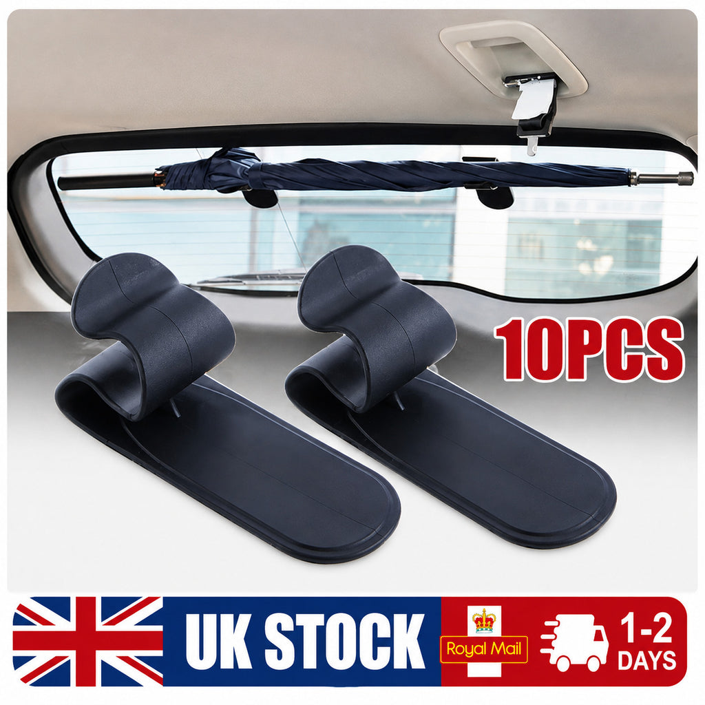 10x Universal Car Umbrella Hook Holder Hanger Hook Clip Fastener Car Accessories