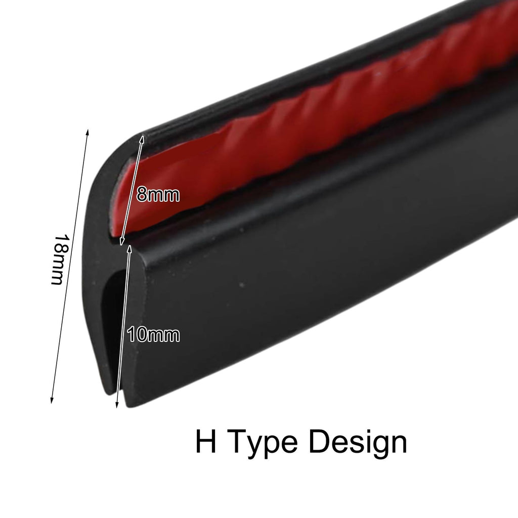 2m Car Front Windshield Trim Edge Moulding Weatherstrip Seal Strip Rubber