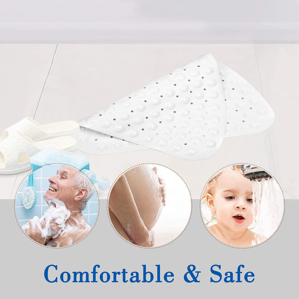 Non Slip Corner Shower Mat Anti Mould Bath Mat Loofah Shower Mat 54X54CM