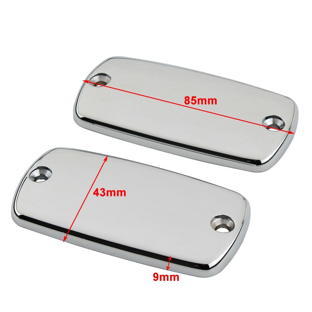2Pcs Front Brake Reservoir Fluid Cover Cap For Honda Valkyrie Goldwing GL1500