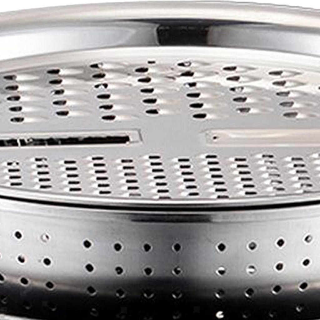 3IN1 Kitchen Basin Chopping Grater Cutter Strainer Bowl Set 28cm Stainless Steel