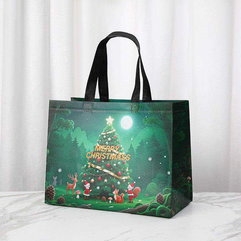 Xmas 16Pack Large Gift Bags Reusable Non‑Woven Christmas Party Tote With Handles
