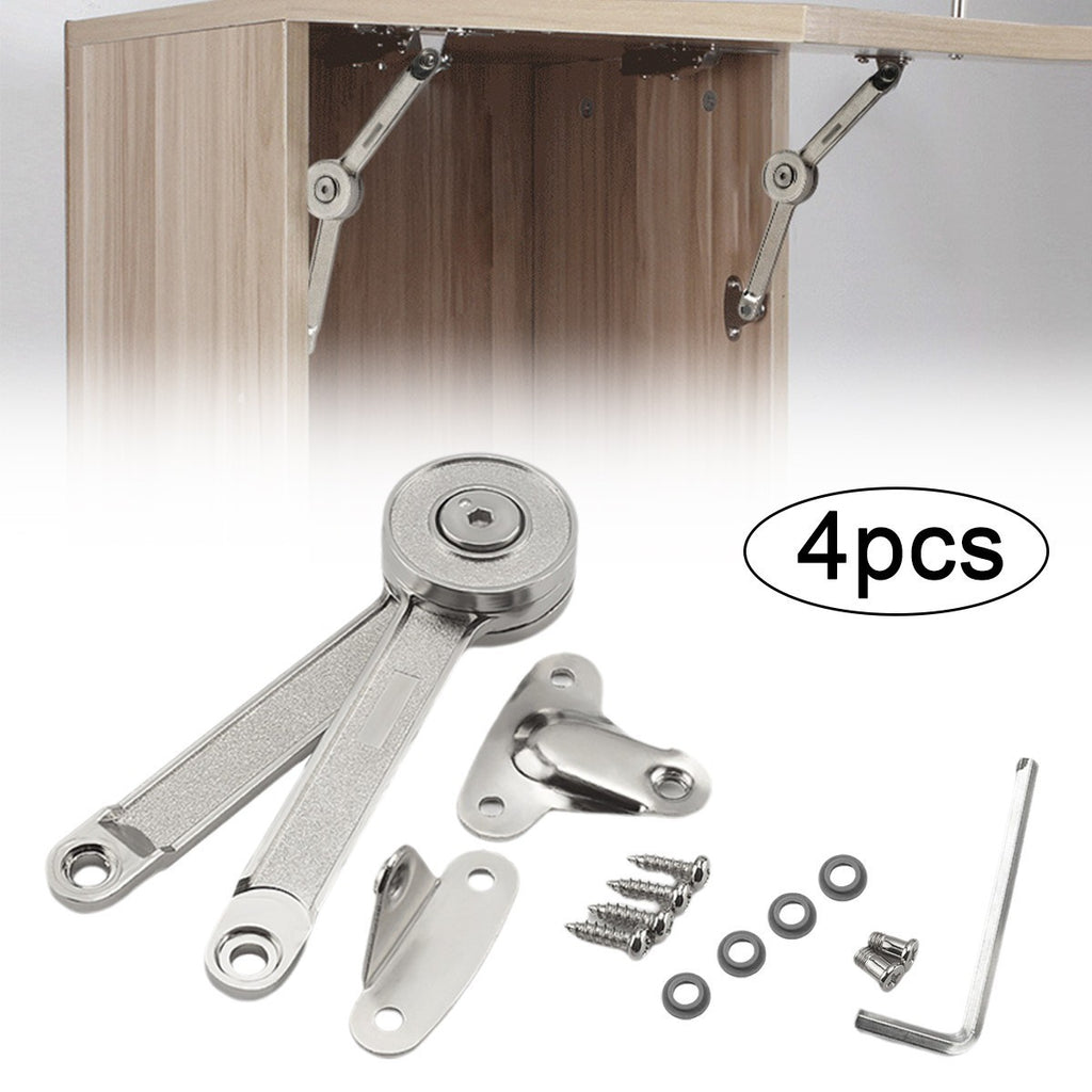 4X Kitchen Cabinet Cupboard Door Lift Up Strut Lid Flap Stay Support Hinge Tool