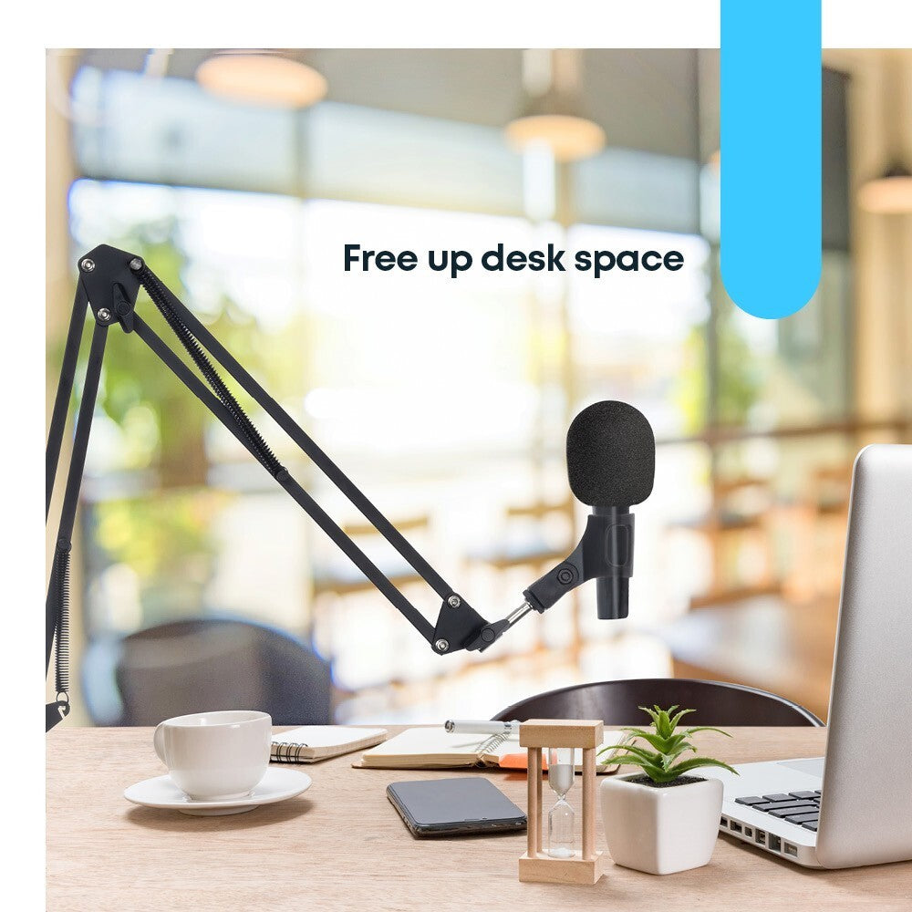 Fineway Microphone Boom Arm Stand Adjustable Black