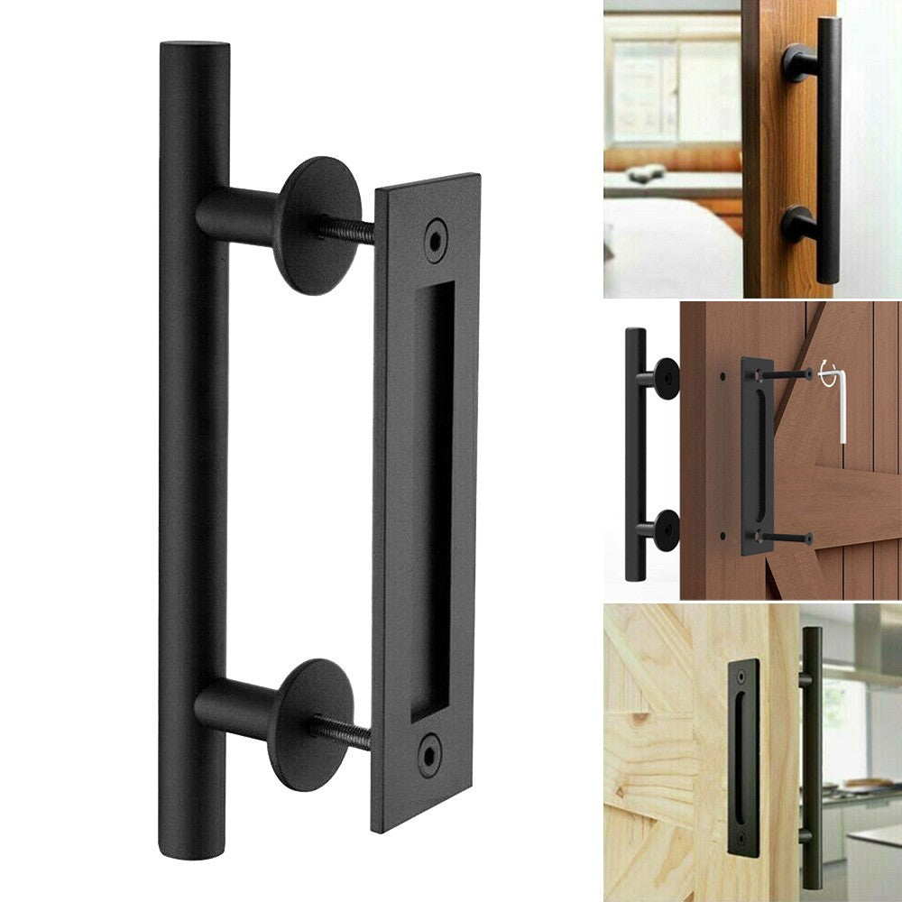 12" Sliding Barn Door Handle Sliding Door Handle Pull and Flush Gate Hardware