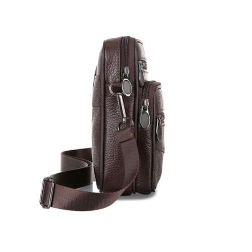 Vintage Men's Genuine Cow Leather Messenger Bag Shoulder Bag Handbag