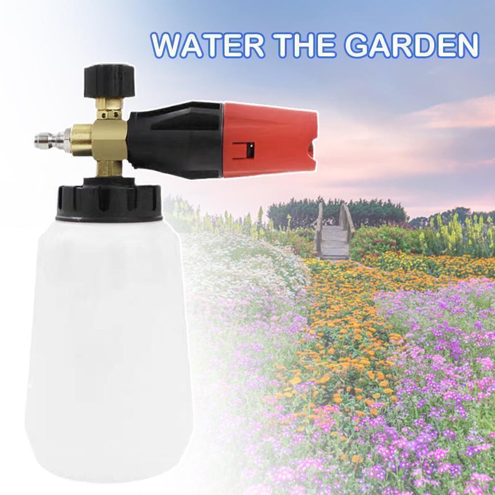 1/4" Quick Release Snow-Foam Lance Pressure Washer Gun Soap Cannon Bottle 1000ML