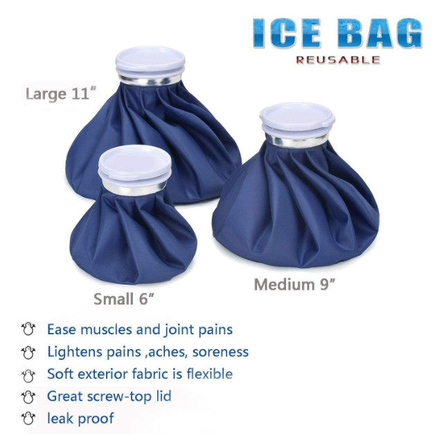 2PCS Cool Ice Bag Pack Injury & Swollen Pain Relief Hot Cold Therapy Re-use