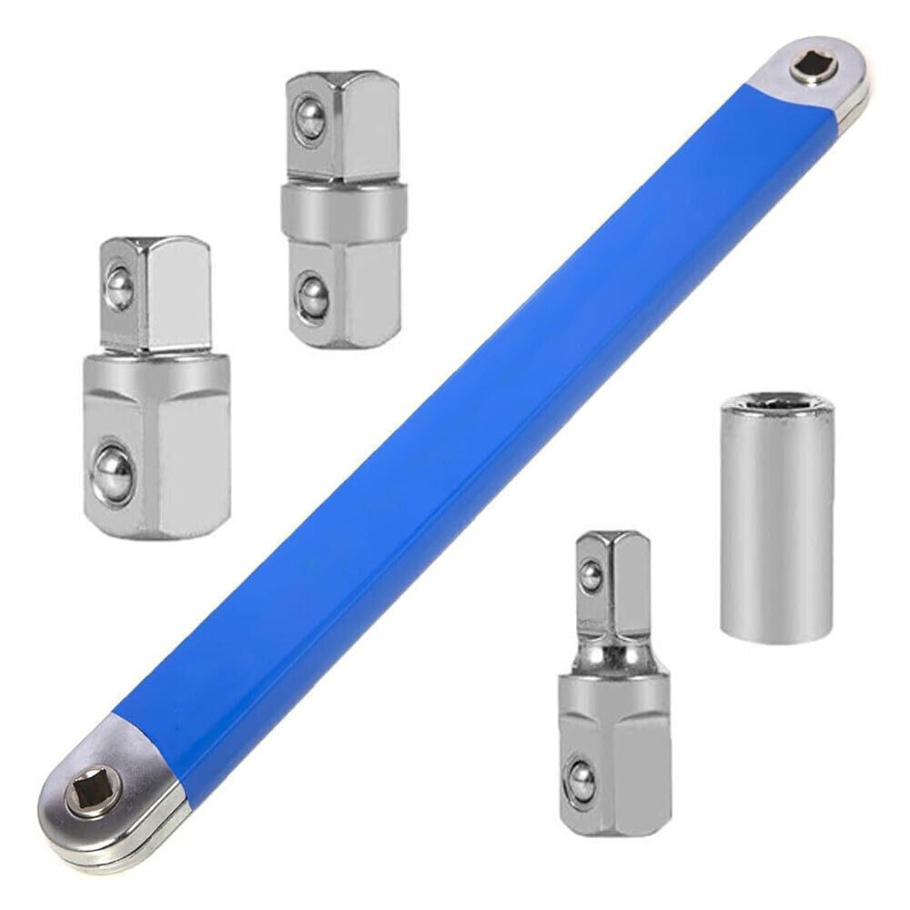UK Offset Extension Wrench Set Ratchet Spanner, Wrench Extender & Socket Adapter