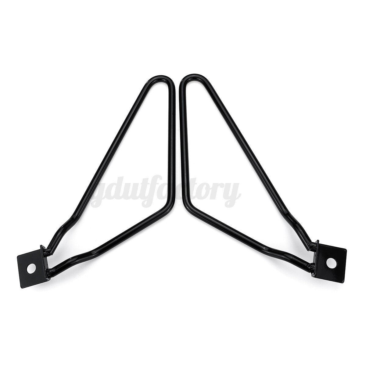 2pcs Black Universal Motorcycle Saddle Bag Support Bars Mount Bracket