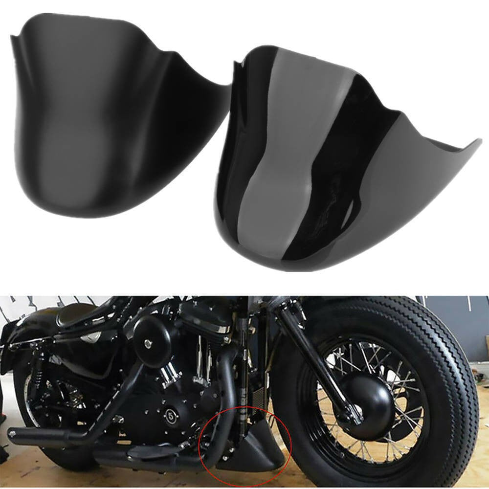 Gloss Black Chin Fairing Front Spoiler For Harley Sportster XL883 1200 2004-2022