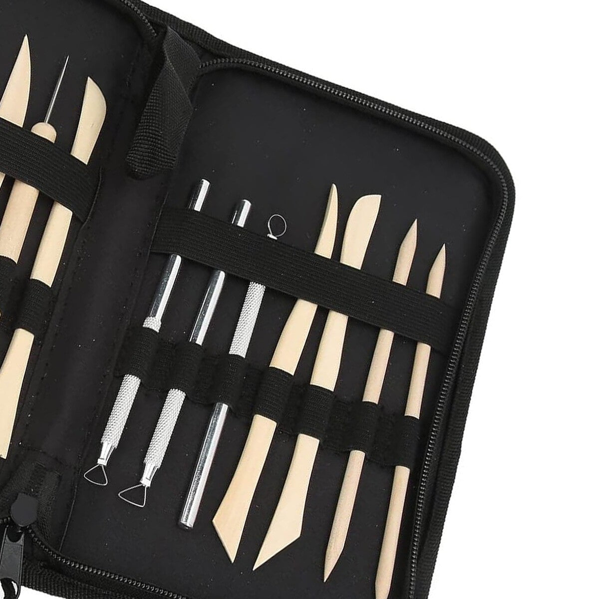 14Pcs Pottery Sculpting Tool Wood and Metal Modelling Clay Complete Tools Set