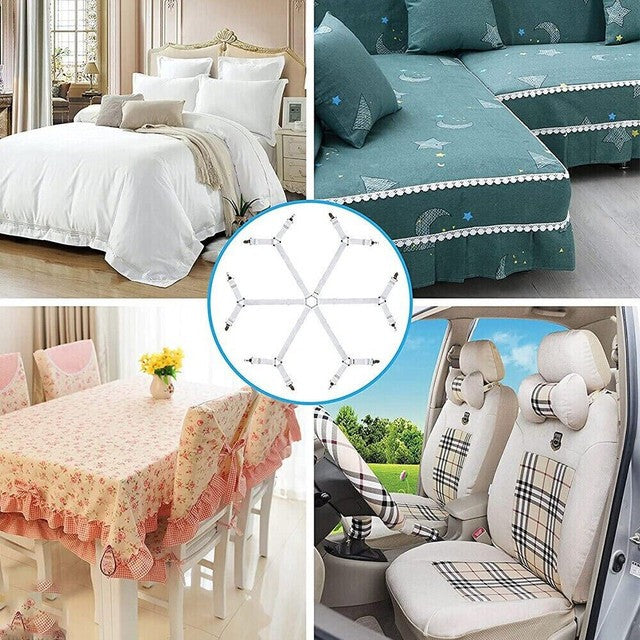 Bed Mattress Sheet Clips Holders Fasteners Grippers Straps Suspender Fitted NEW