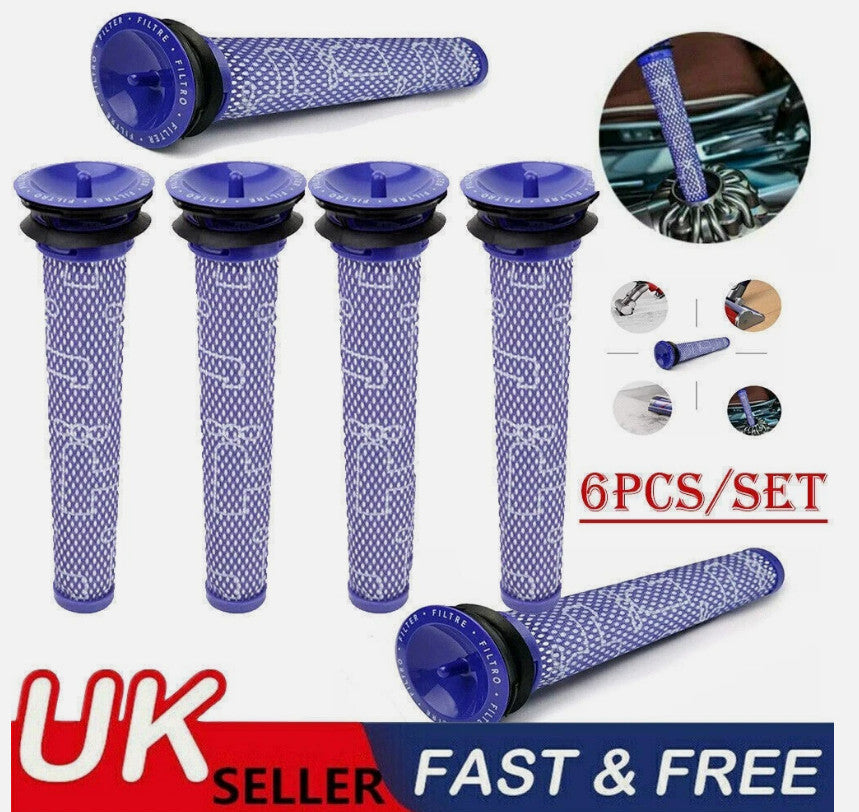 3/6 Pack For Dyson V6 V7 V8 DC58 DC59 Washable Pre Motor Filter Animal Vacuum UK