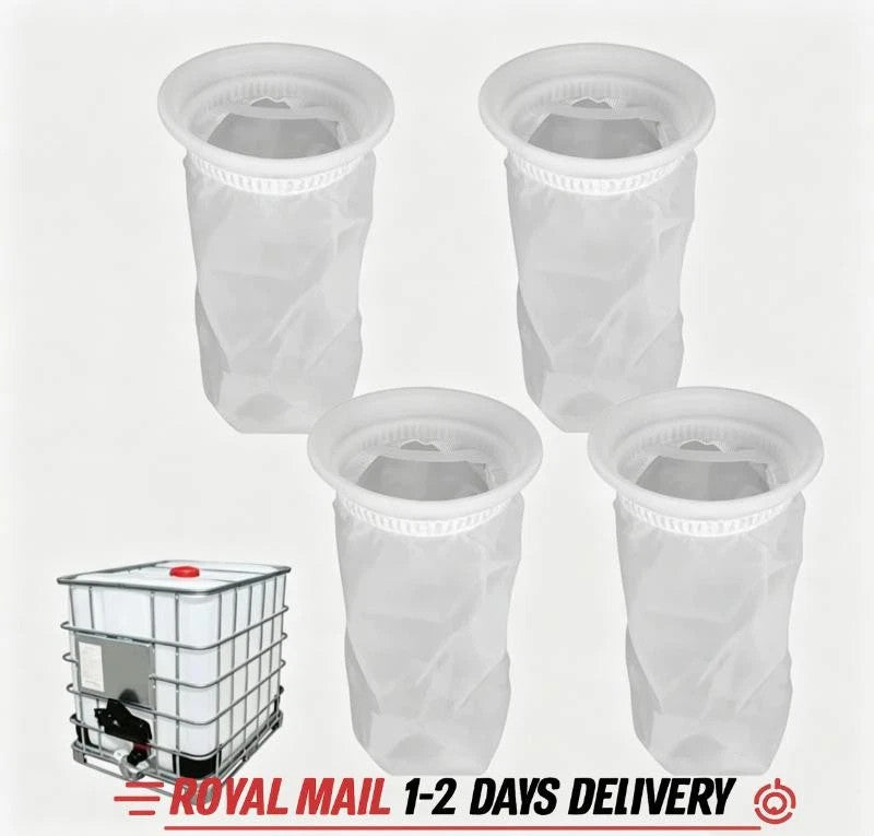 4x IBC Lid Filter Nylon Washable IBC Cover Filter Rain Water Tank Filter Mesh
