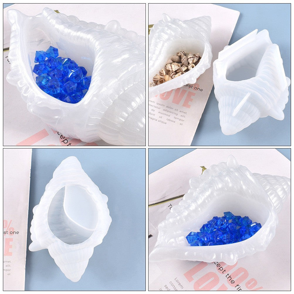 Epoxy Resin Casting Mold Conch Storage Box Making Silicone Mold