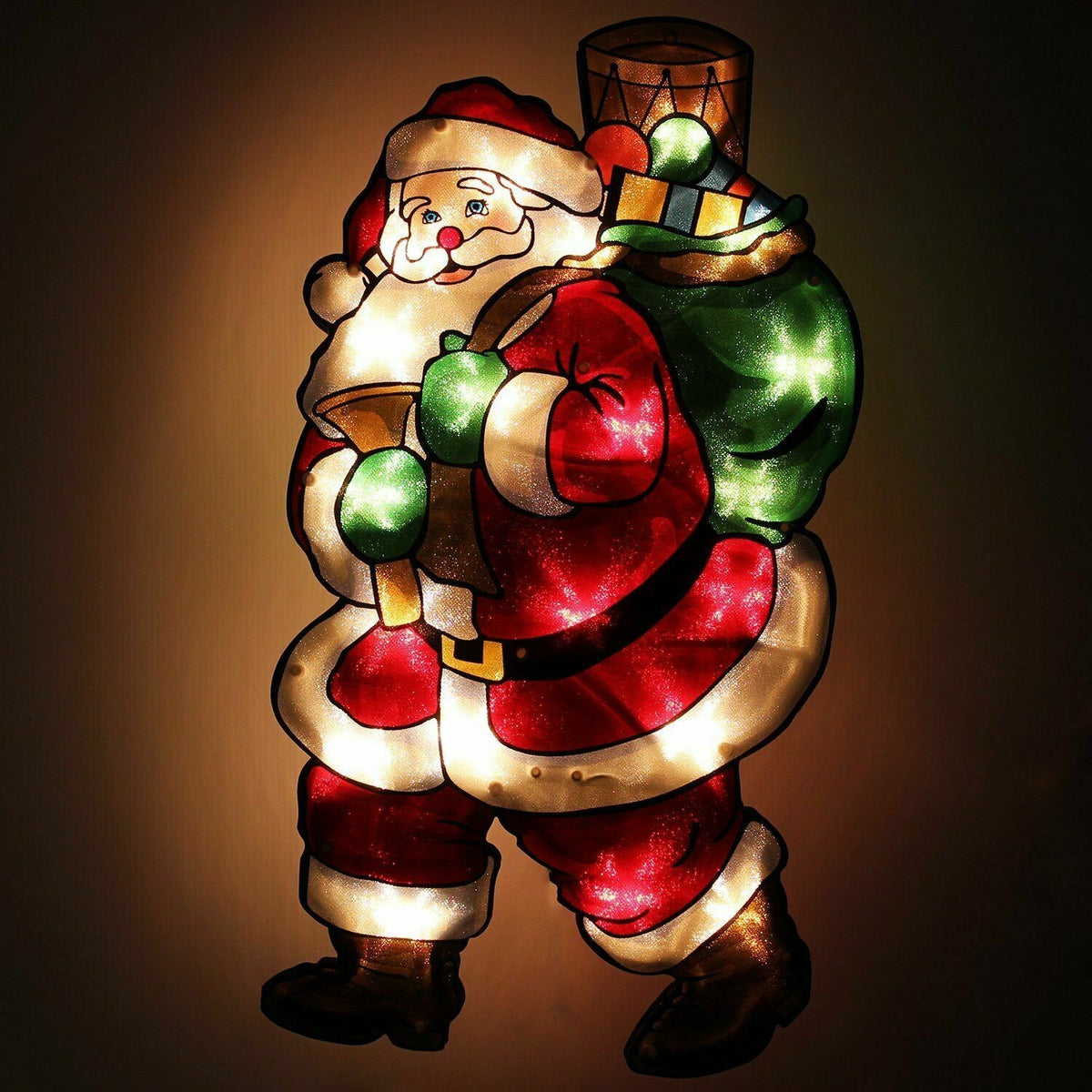 Santa / Snowman 20 LED Christmas Window Silhouette Lights Decoration Indoor Xmas