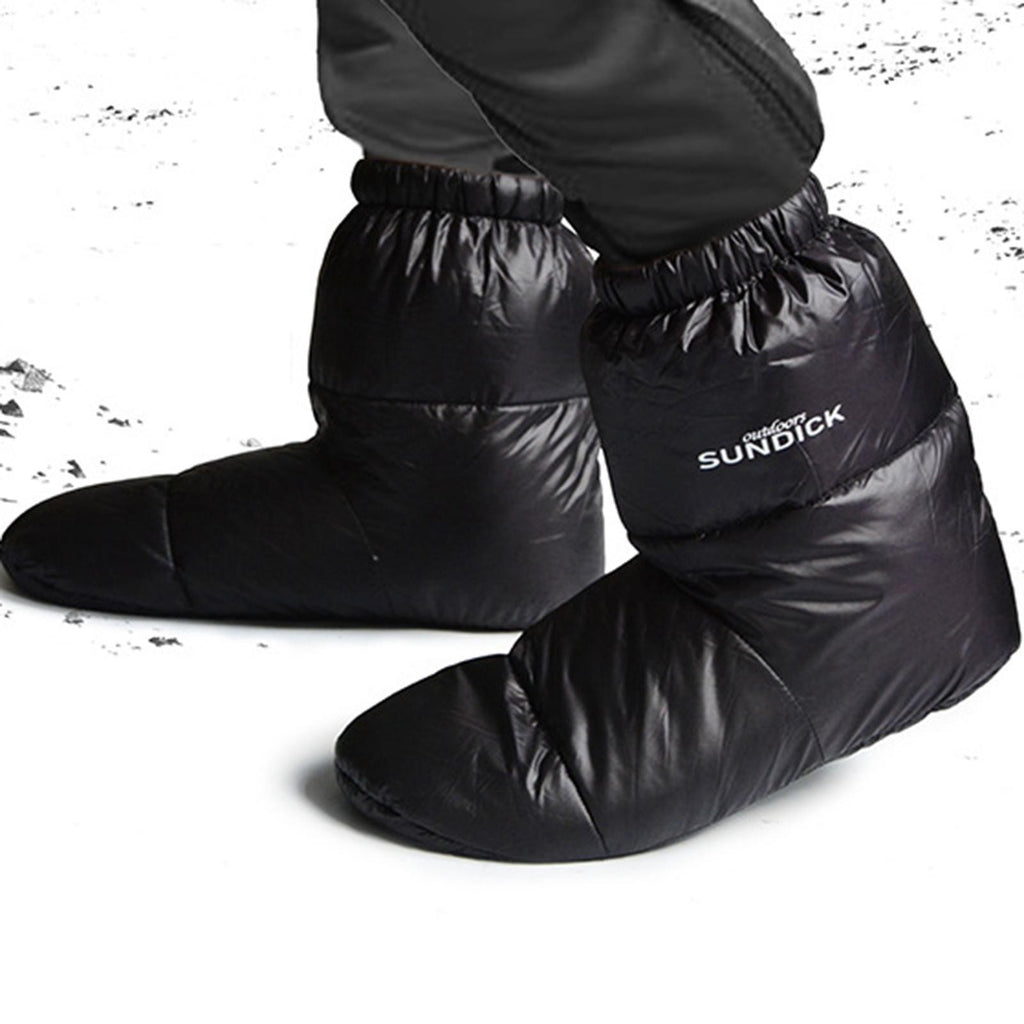 Outdoor Winter Duck Down Booties Thermal Slippers Camping Boots Shoe Covers