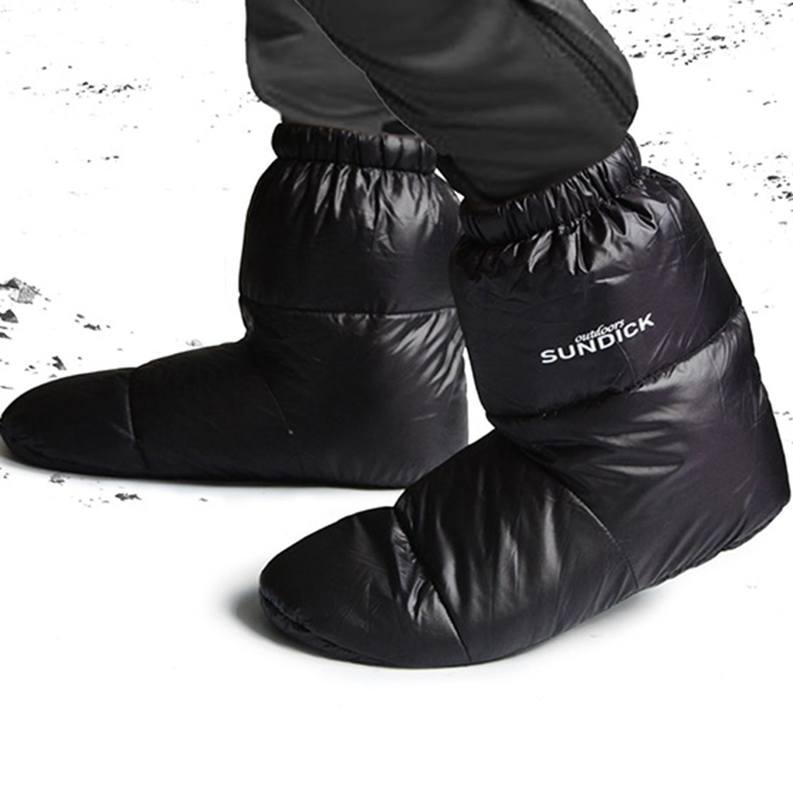 Outdoor Winter Duck Down Booties Thermal Slippers Camping Boots Shoe Covers