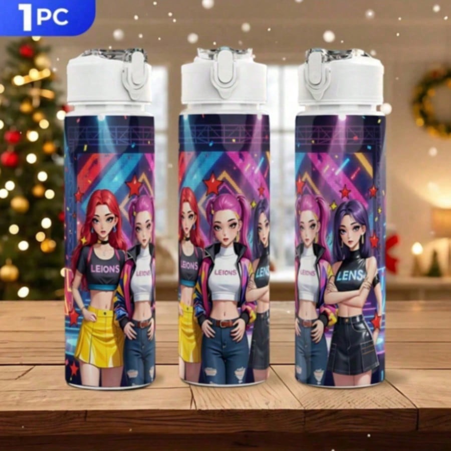 K-Pop Demon Hunters Anime Water Bottle Large Capacity Cup Gift Boys Girls