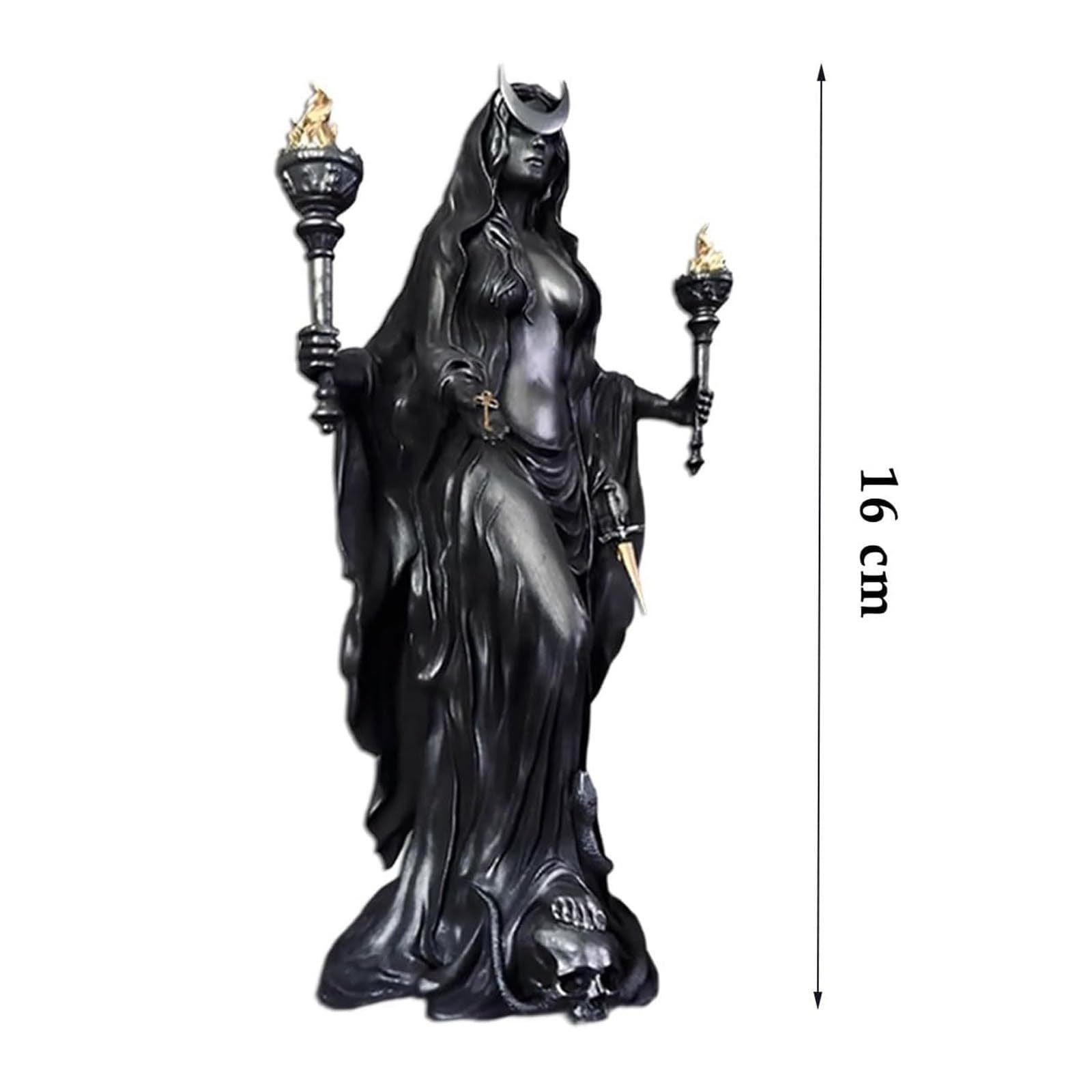 Halloween Hecate Witch Statue Greek Goddess Figurine Resin Sculpture Home Decor