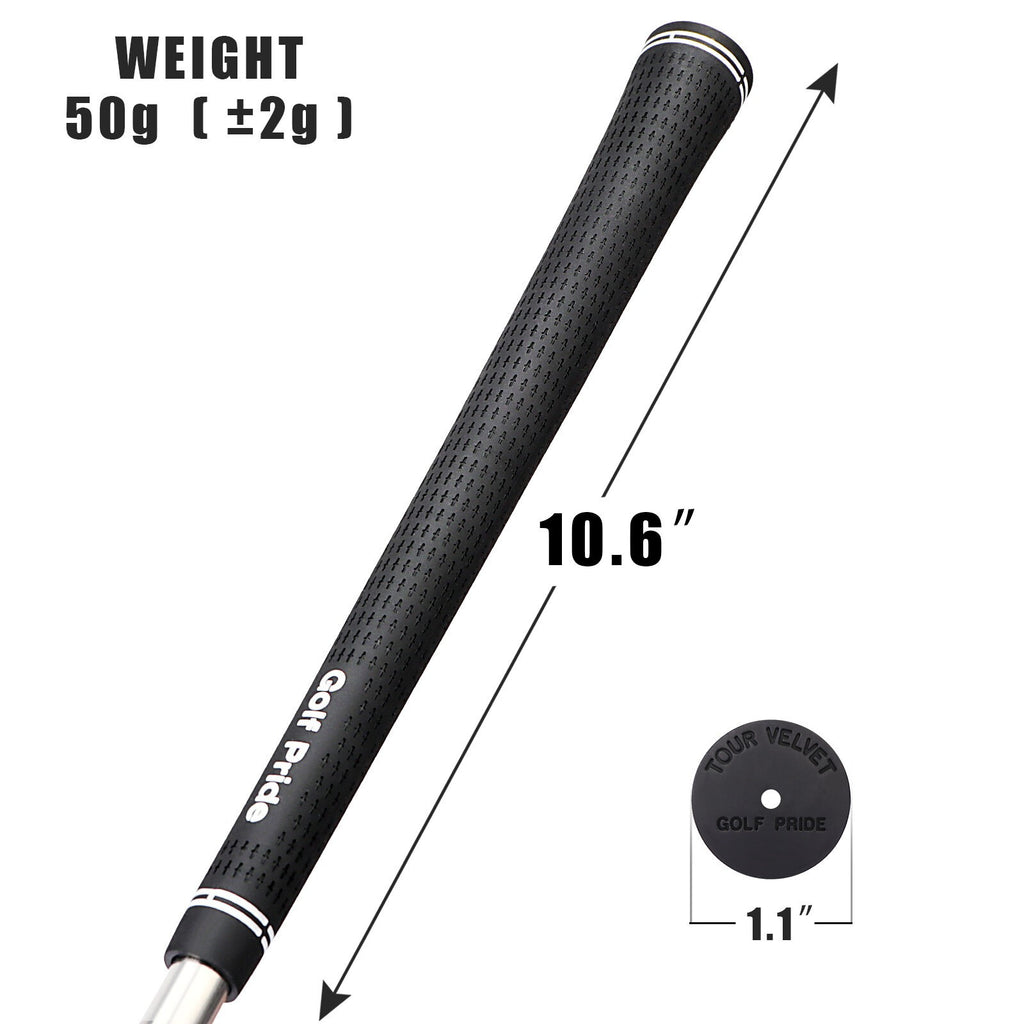 13Pcs Tour Velvet Standard Midsize Black Golf Club Grips Rubber Anti-Slip