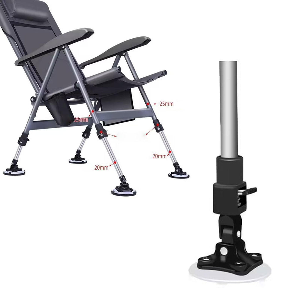 Fishing Chair Lifting Legs with Lifting Buckles Metal Adjustable recliner Legs
