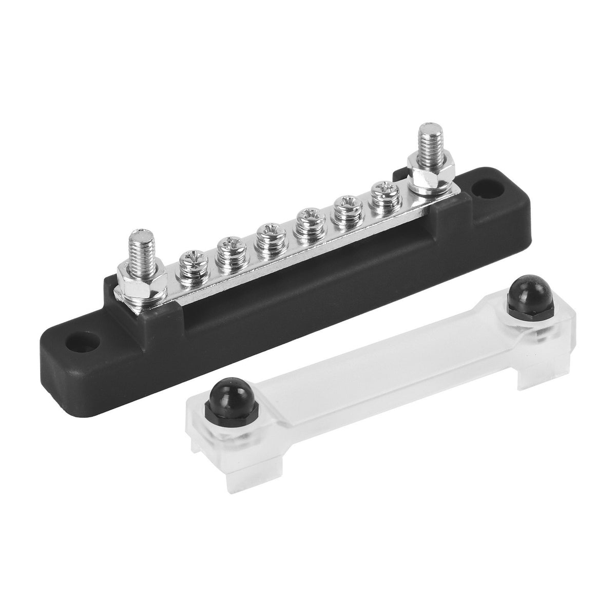 2Pcs 12V 150A Busbar 6 Way Red+Black Bus Bar Power Distribution Terminal Block