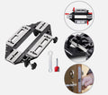 Wooden Door Hinge Jig Lock Guide Plate Router Bit Woodworking Slotting Locator