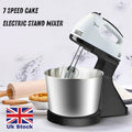 7 Speed Electric Hand Mixer  Handheld Whisk Beaters & Dough Baking Hooks