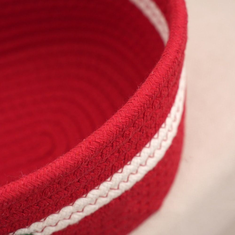 Woven Storage Basket Red Cherry Basket Snacks Gift Basket Desktop Organizer