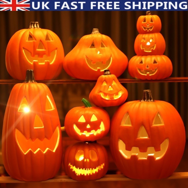 2026 Halloween Jack-o '-Lantern Yard Home Decoration Illuminated Large Pumpkins