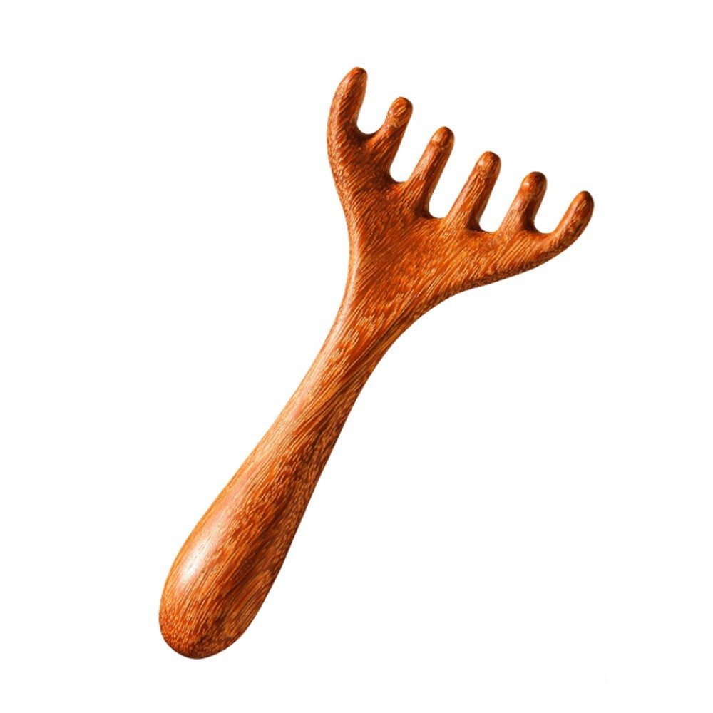 Sandalwood Acupressure Face Body Massage Comb - Scalp Relaxation Therapy Tool
