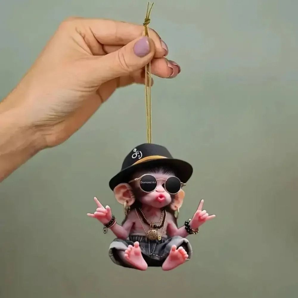 2D Car Decoration Accessories with Chain Bag Pendant  Car Interior Accessories
