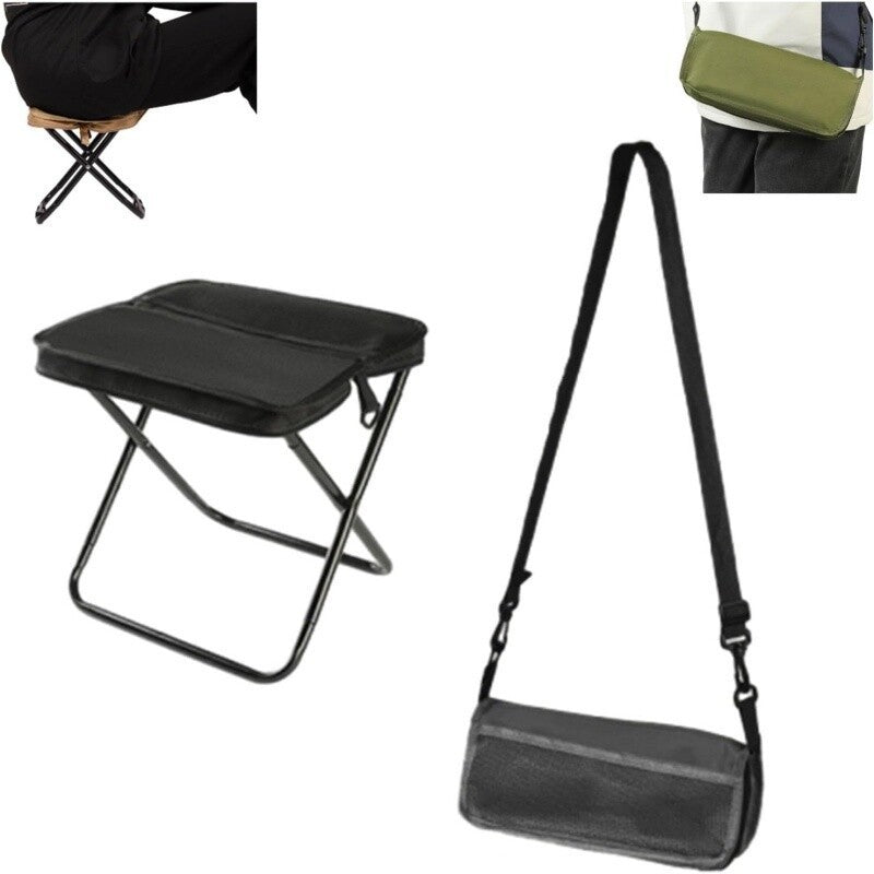 2 in 1 Foldable Backpack Stool Portable Outdoor Camping Fishing Folding Chair UK