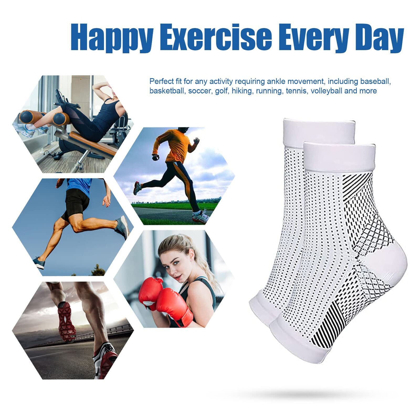 5 Pairs of Neuropathy Socks for Men and Women, Soothing Compression Socks New