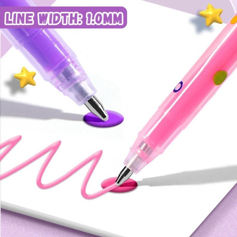 6/12Colors Multi-color 3D Jelly Ink Pen Art Marker Pen  Painting/Graffiti
