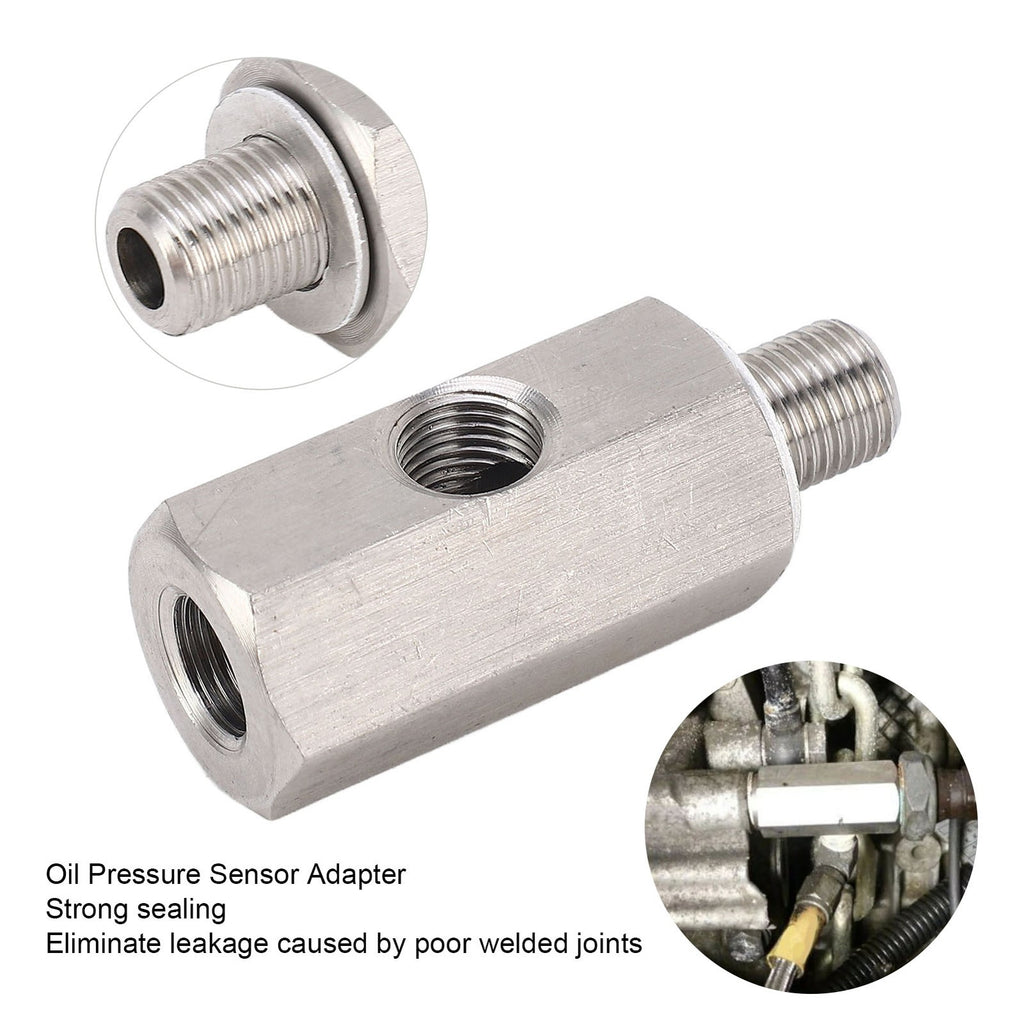 M10x1.0 Oil Pressure Sensor Tee-M10 Adapter Turbo Supply Feed Line Gauge Sta NIU