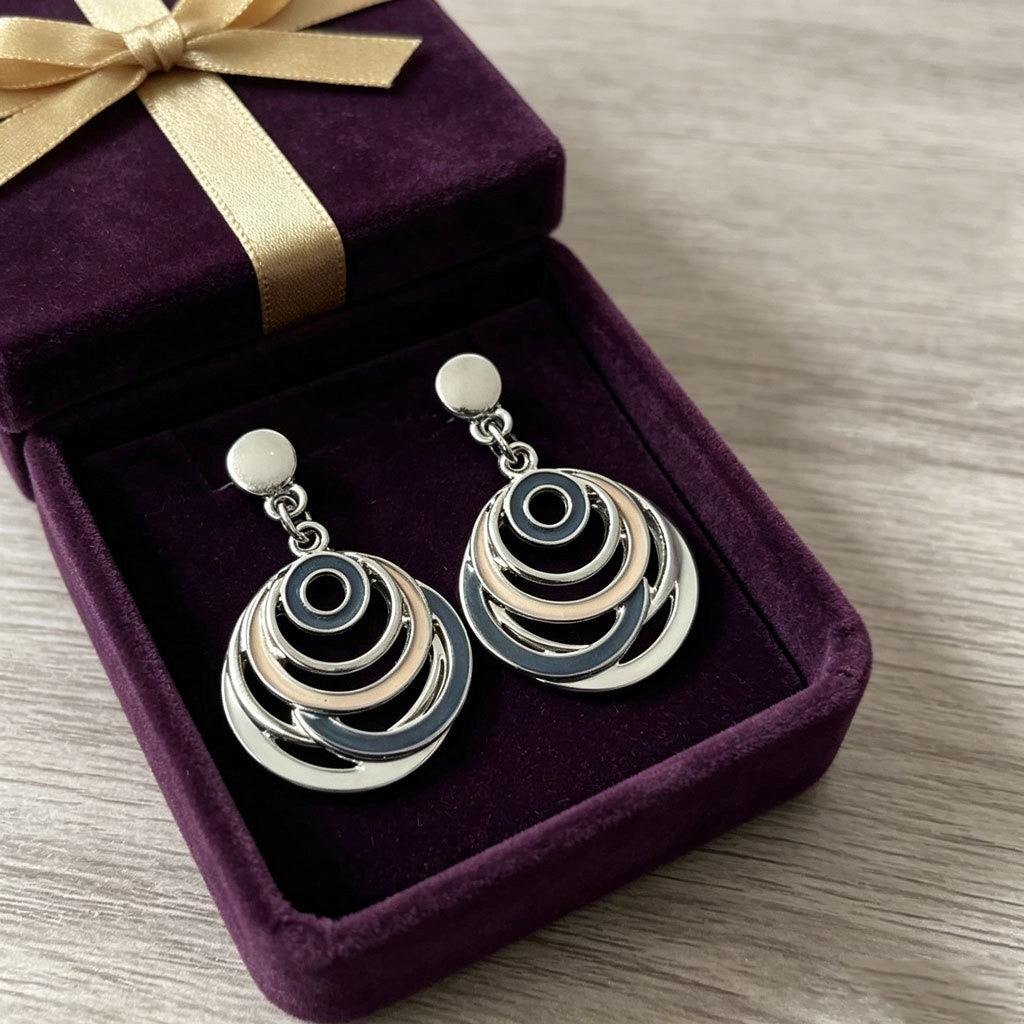 Retro Bohemian-style Enamel Earrings