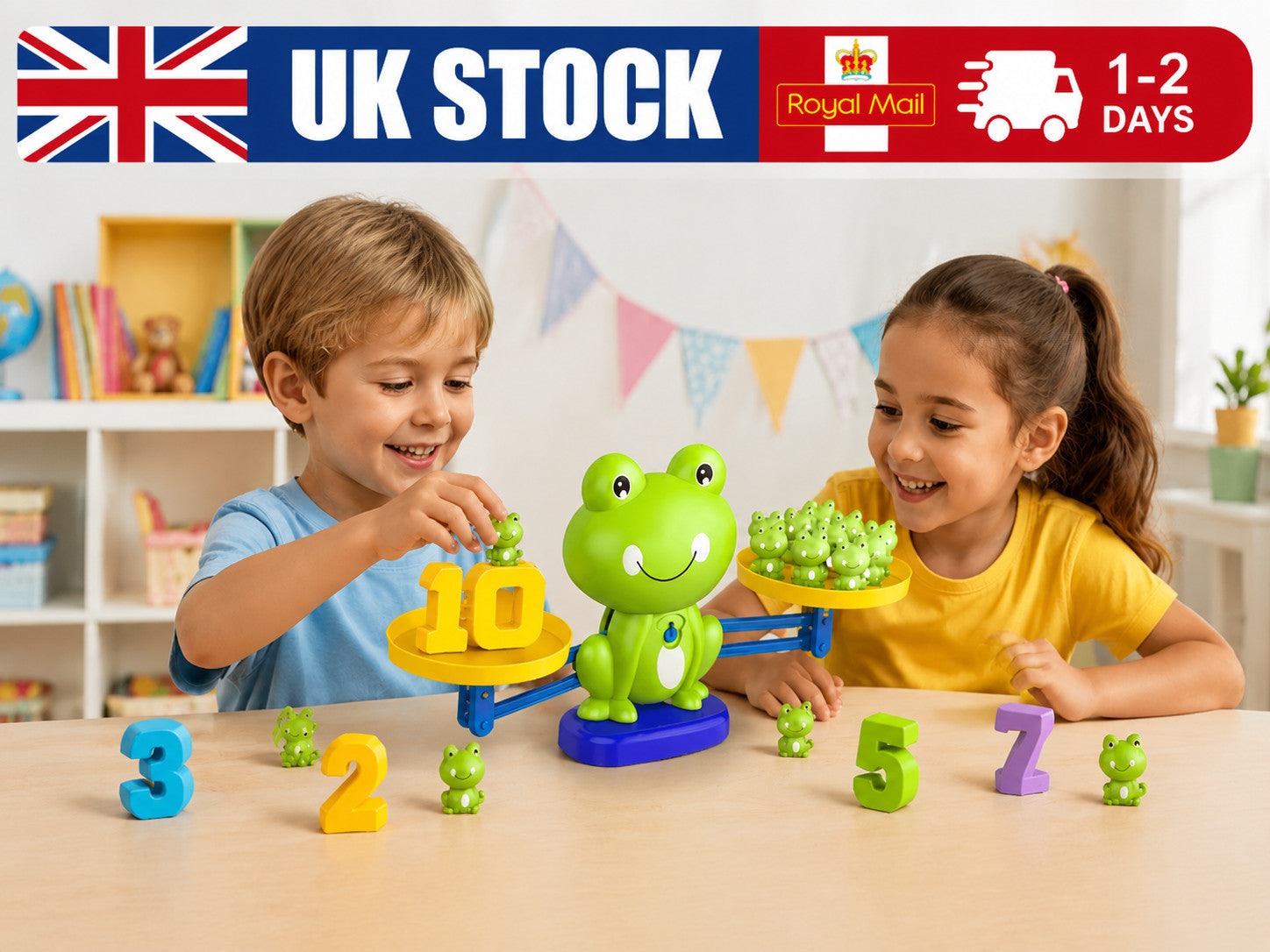 Frog Balance Math Game Educationa Math Learning Toy Counting Numbers Gift 3+
