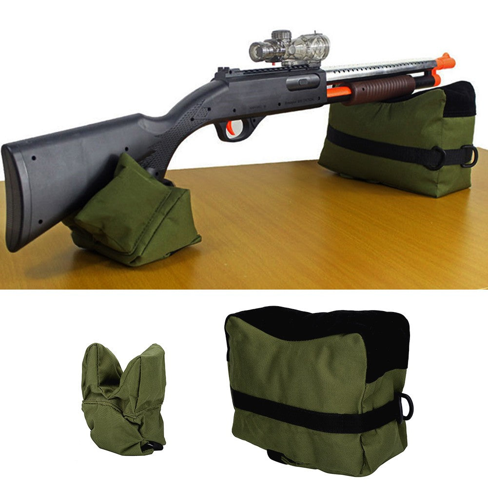 Front & Rear Shooting Sandbag Rest Set Rifle Bench Stand Hunting Accessory