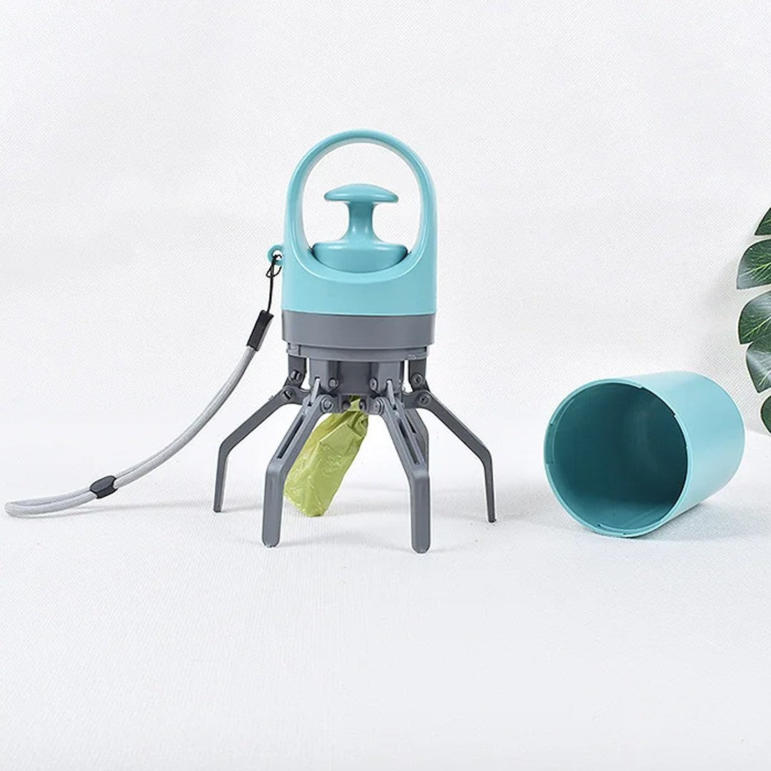 Portable Pooper Scooper with Bag No-Touch Lightweight Claw Poop Picker Catcher