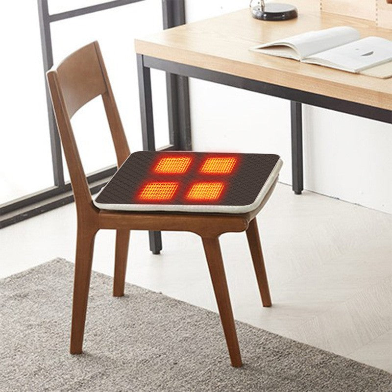 4-Zone Heated Cushion - 3 Heat Settings Portable Chair Mat UK
