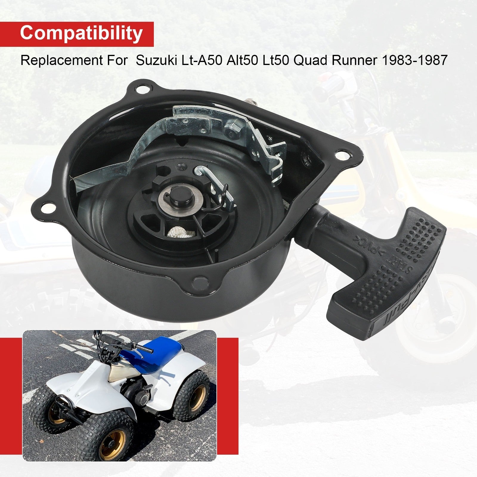 LT 50 Pull Start A Quad Runner Starter Recoil For Suzuki LT 50 Lt-A50 Lt50 UK