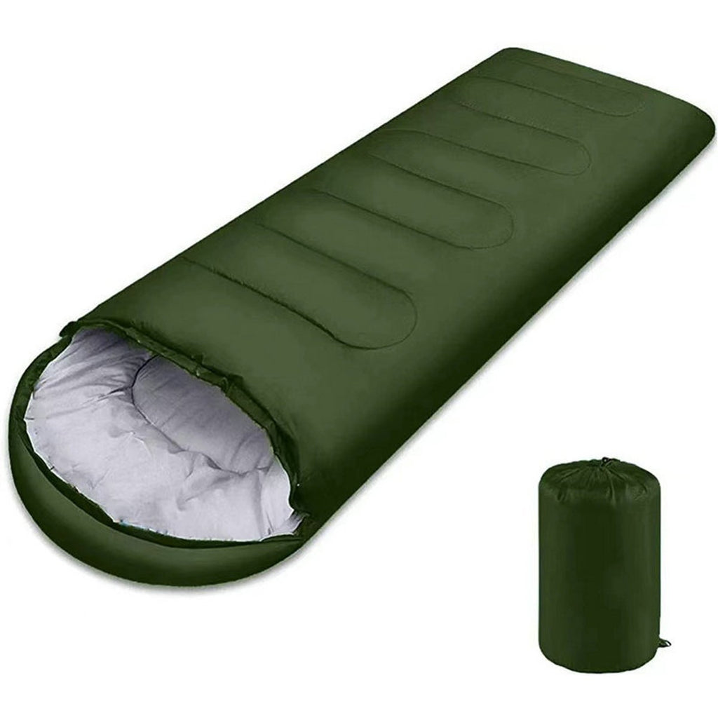 3 Season Sleeping Bag Waterproof Lightweight Camping Hiking Envelope Adult Green