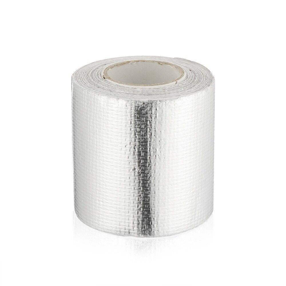 5cm*5m Heat Shield Wrap Tape Auto Exhaust Pipe Adhesive Reflective Aluminum UK