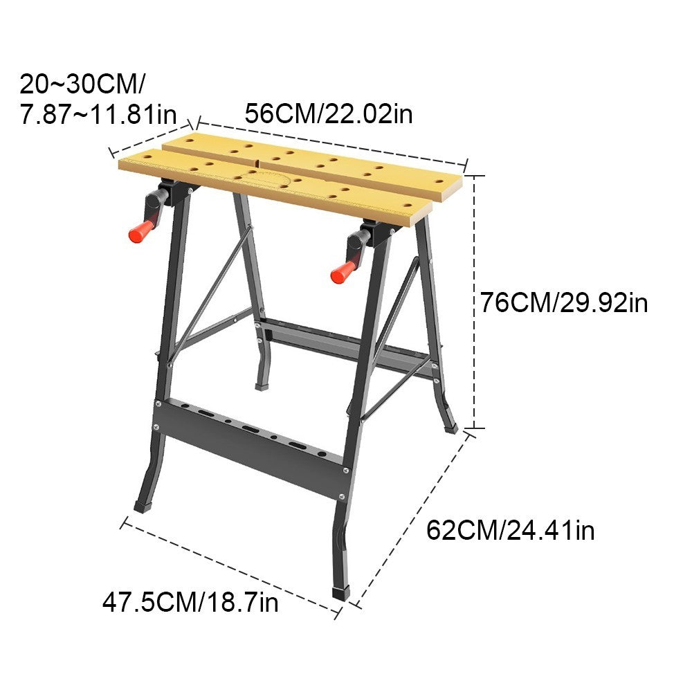 Foldable Workbench Bench Heavy Duty Portable Work Table for Garage Workshop DIY