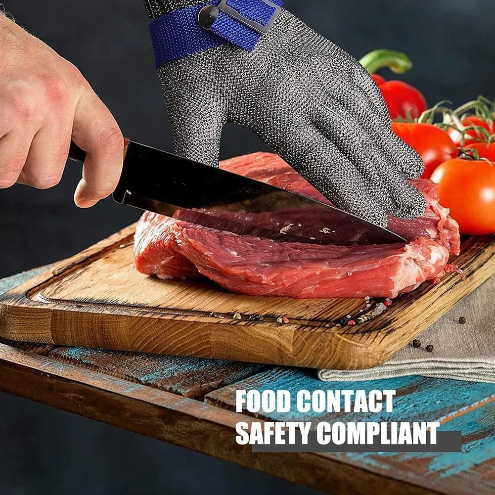 Stainless Steel Mesh Protective Glove Cut Resistant Chain Mail Work Safety•